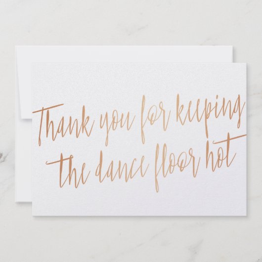 Copper "Bedankt" voor trouwband, muzikant, DJ Bedankkaart (Voorkant)