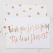 Copper "Bedankt" voor trouwband, muzikant, DJ Bedankkaart (Voorkant / Achterkant)