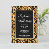 Copper Black en Gold Leopard Glam 40e verjaardag Kaart (Staand voorkant)