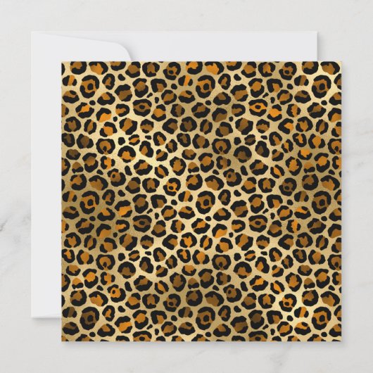 Copper Black en Gold Leopard Glam 50e verjaardag Kaart (Achterkant)