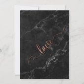 Copper Black Marble Celebrate met Us Wedding Fun Kaart (Achterkant)
