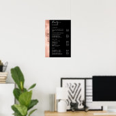 Copper Black Pricelist Salon Poster (Thuiskantoor)