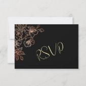  Copper Black Wedding RSVP (Achterkant)