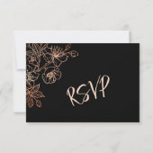  Copper Black Wedding RSVP Kaartje (Achterkant)