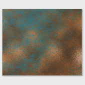 Copper Blue Patina Metallic Grill Urban Abstract Cadeaupapier (Vlak)