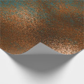 Copper Blue Patina Metallic Grill Urban Abstract Cadeaupapier (Hoek)