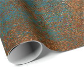 Copper Blue Patina Metallic Grill Urban Abstract Cadeaupapier (Rol Hoek)