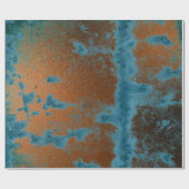 Copper Blue Patina Metallic Grungy Urban Abstract Cadeaupapier (Vlak)