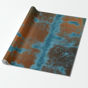 Copper Blue Patina Metallic Grungy Urban Abstract Cadeaupapier
