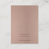COPPER BLUSH PINK MARBLE TEXTUUR EARRING DISPLAY VISITEKAARTJE (Achterkant)
