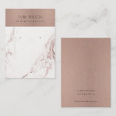 COPPER BLUSH PINK MARBLE TEXTUUR EARRING DISPLAY VISITEKAARTJE (Voorkant / Achterkant)