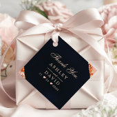 Copper Blush Roze Navy Geometric Dank u Label