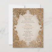 Copper-Bronze Foil Bridal Shower Invitation Kaart (Voorkant)