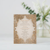 Copper-Bronze Foil Bridal Shower Invitation Kaart (Staand voorkant)