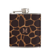 Copper Brown Abstract Leopard Patroon Heupfles (Voorkant)