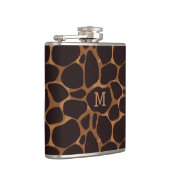 Copper Brown Abstract Leopard Patroon Heupfles (Rechts)