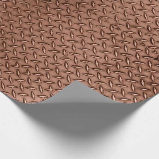 Copper Brown Diamond Bord Cadeaupapier (Hoek)