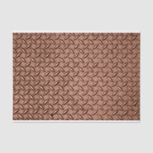 Copper Brown Diamond Bord Tissuepapier