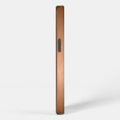 Copper Brown Metallic Brushed Aluminum Look iPhone Hoesje (Rechterkant)