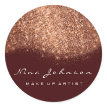 Copper Burgundy Roos Glitter Makeup Artist Beauty
