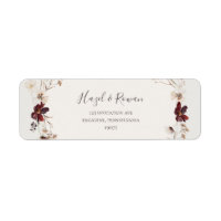 Copper Burgundy Wildflower | Adres beige retourner
