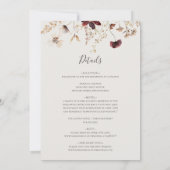 Copper Burgundy Wildflower | Alle beige in één Kaart (Achterkant)