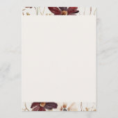 Copper Burgundy Wildflower | Beige Advice Card Advieskaart (Achterkant)