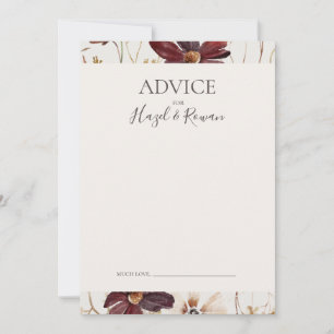 Copper Burgundy Wildflower Beige Advice Card Advieskaart