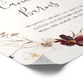 Copper Burgundy Wildflower Beige Deze kaarsbrand Poster (Hoek)