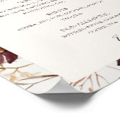 Copper Burgundy Wildflower Beige Drink Poster (Hoek)