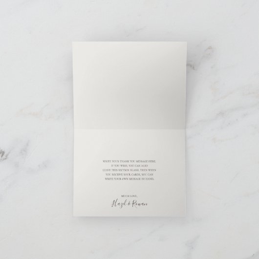 Copper Burgundy Wildflower | Beige Hartelijk dank Bedankkaart (Binnen)