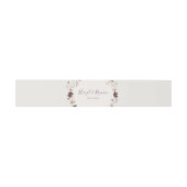 Copper Burgundy Wildflower | Beige Weddenschap Uitnodigingen Wikkel (Vlak)