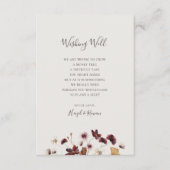 Copper Burgundy Wildflower | Beige wishinggoed Informatiekaartje (Voorkant)