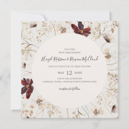 Copper Burgundy Wildflower | Biggenpleisterweddens Kaart