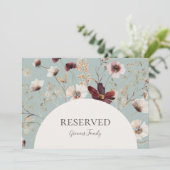 Copper Burgundy Wildflower | Blauwgroen gereservee (Staand voorkant)