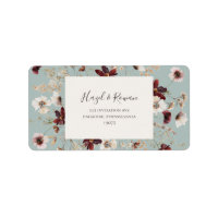Copper Burgundy Wildflower | Blauwgroen retouradre