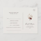 Copper Burgundy Wildflower Blauwgroen Song Request Briefkaart (Achterkant)