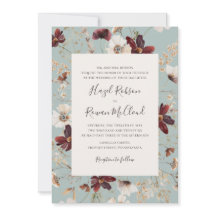 Copper Burgundy Wildflower | Blauwgroen traditione