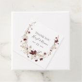 Copper Burgundy Wildflower | Hartelijk dank voor d Bedankjes Labels (In situ)