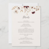 Copper Burgundy Wildflower | Licht Blauwgroen in é Kaart (Achterkant)