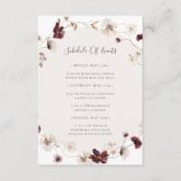 Copper Burgundy Wildflower | Tijdschema van evenem