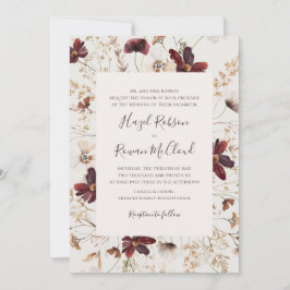 Copper Burgundy Wildflower | Van oudsher beige Kaart