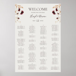 Copper Burgundy Wildflower   Verzamelrooster Poster