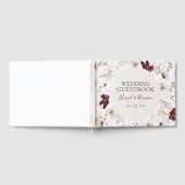 Copper Burgundy Wildflower | Weddenschap Gastenboek (Volledig)