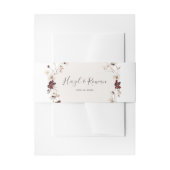 Copper Burgundy Wildflower Wedding Uitnodigingen Wikkel (Voorkant Voorbeeld)