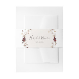 Copper Burgundy Wildflower Wedding Uitnodigingen Wikkel