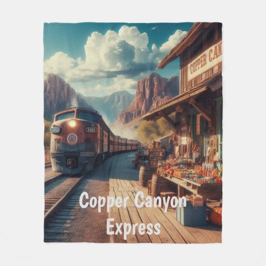 Copper Canyon Express Fleece Deken (Voorkant)