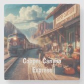 Copper Canyon Express Stenen Onderzetter (Voorkant)