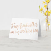 Copper Chic "Voor mijn grootmoeder mijn trouwdag" Kaart (Gele Bloem)