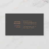 Copper Circle Logo met Jouw naam op Dk Grey Visitekaartje (Achterkant)